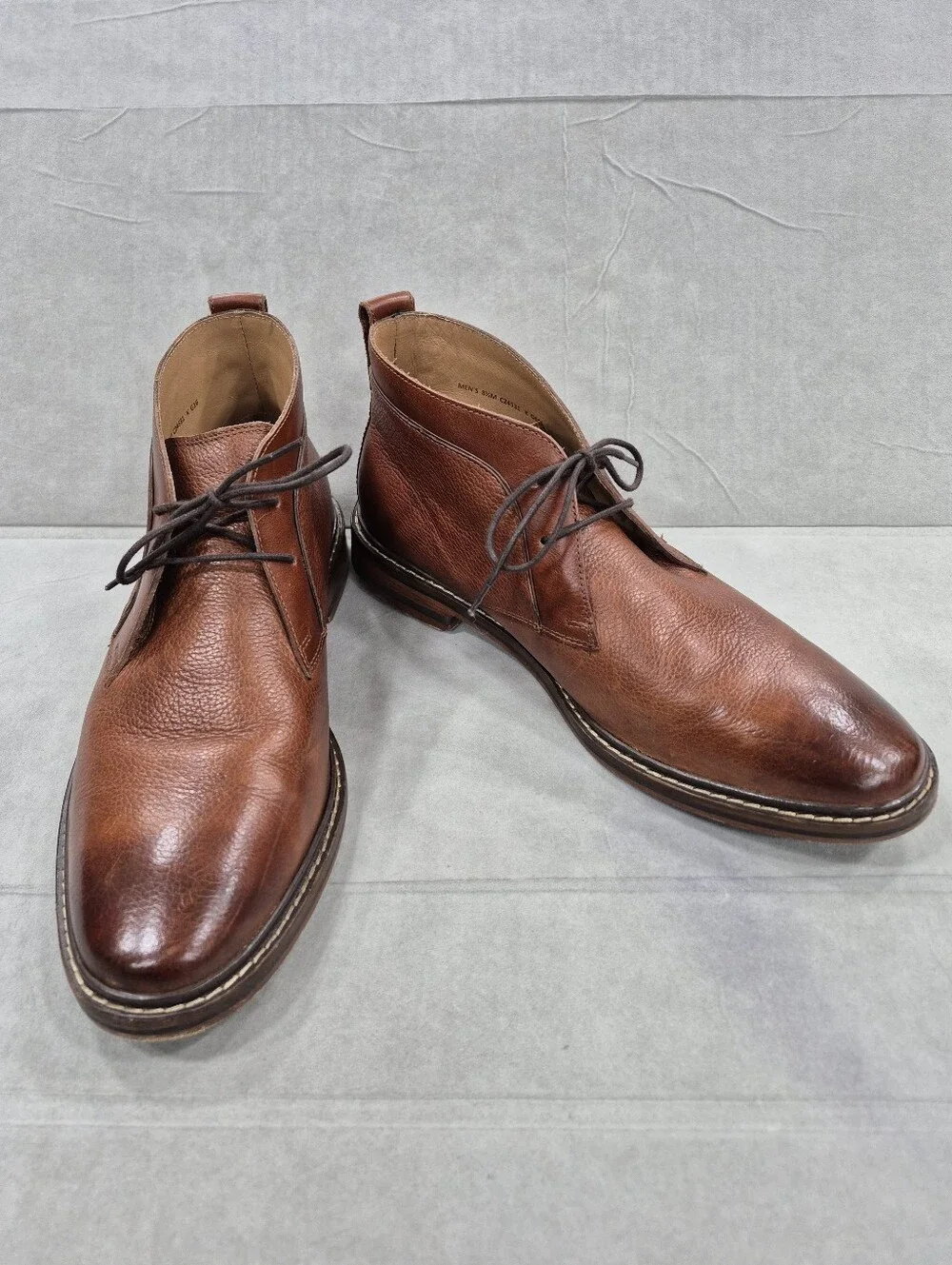 Cole Haan CAMBRIDGE dress Chukka boots men's 8.5M brown pebbled leather C24531